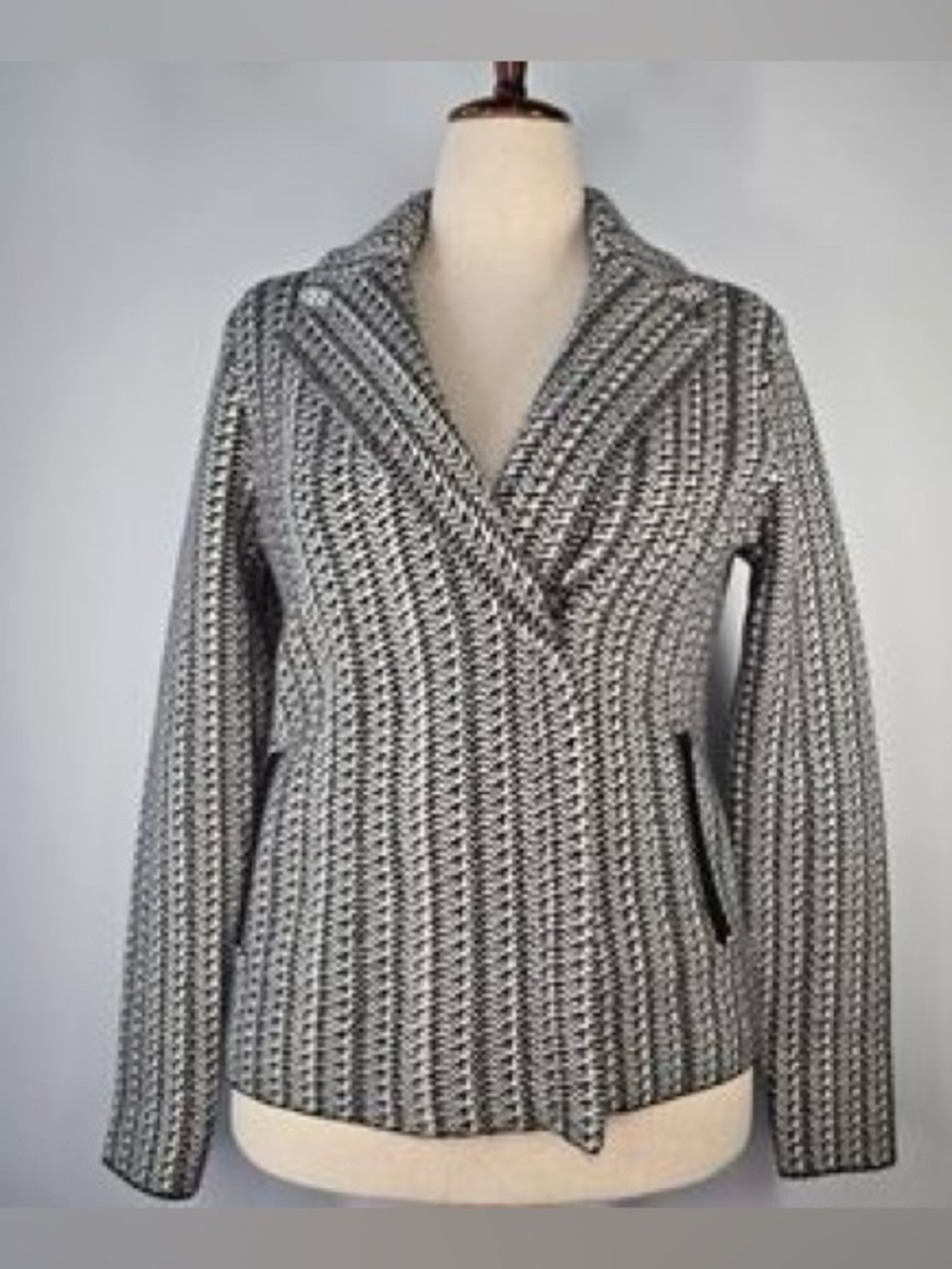 Rachel Zoe Black and White Houndstooth Blazer